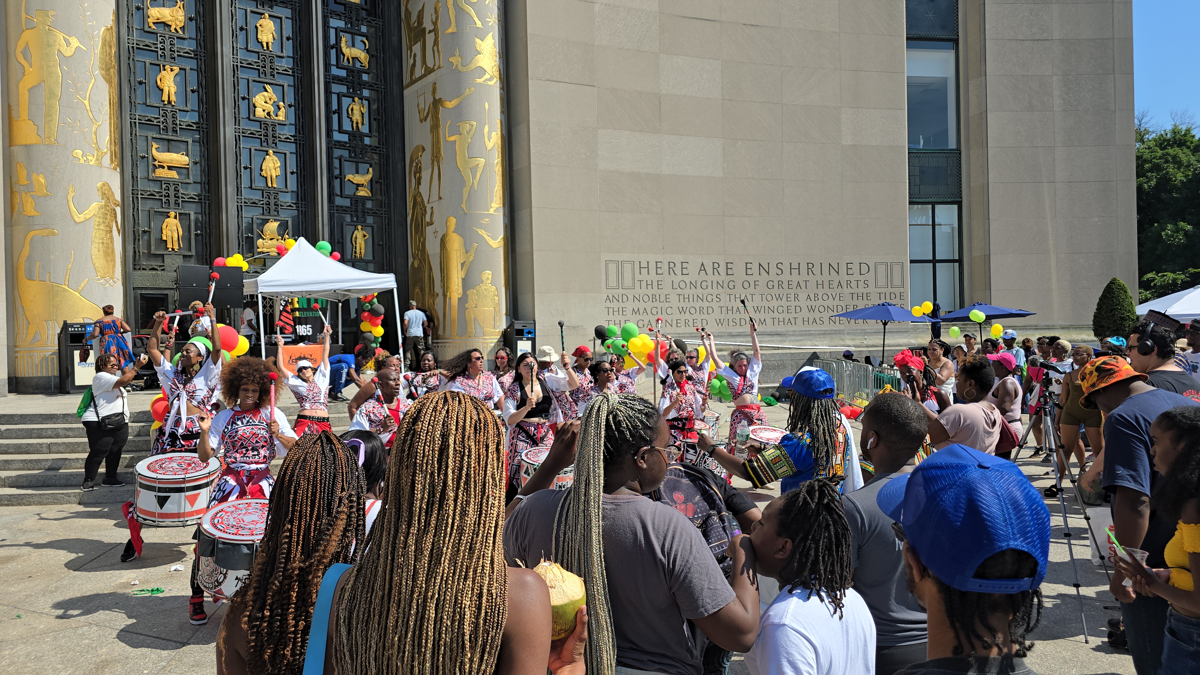 People gathering for the parade
