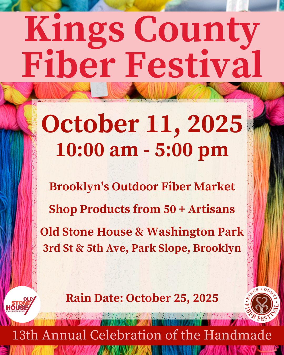 information slide for event, including rain date