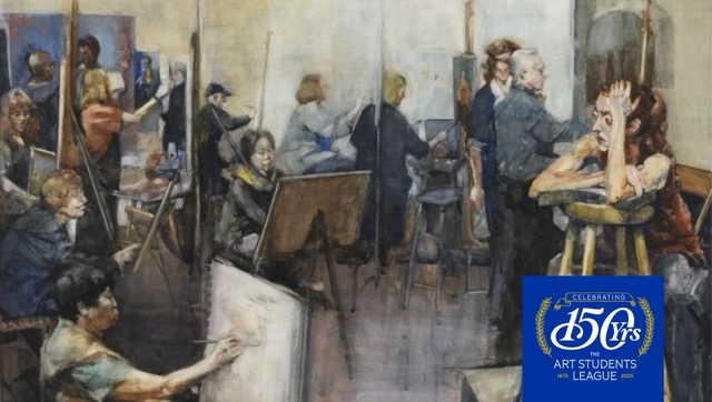 Marvin Franklin, Studio Five, The Art Students League of New York, 2006, watercolor on paper, 26 x 18 in. // Permanent Collection, The Art Students League of New York.