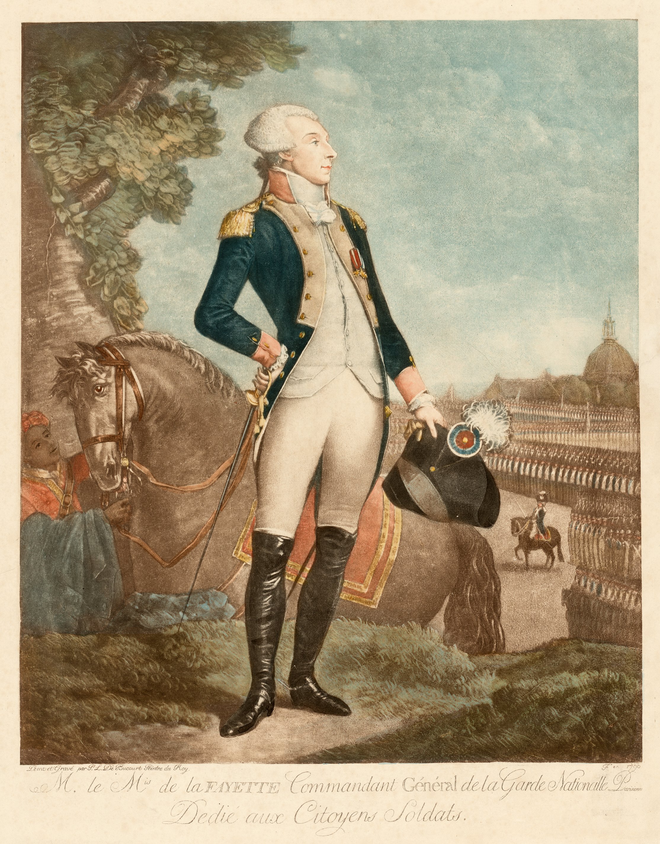 Marquis De Lafayette, by Philibert-Louis Debucourt, 1790